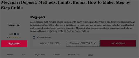 Megapari Deposit: Methods, Limits, Bonus, How to Make, Step .